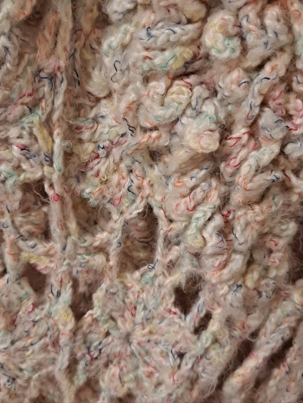 Double Zero Cream Crochet Longline Cardigan Sweater Sz M - Picture 4 of 5